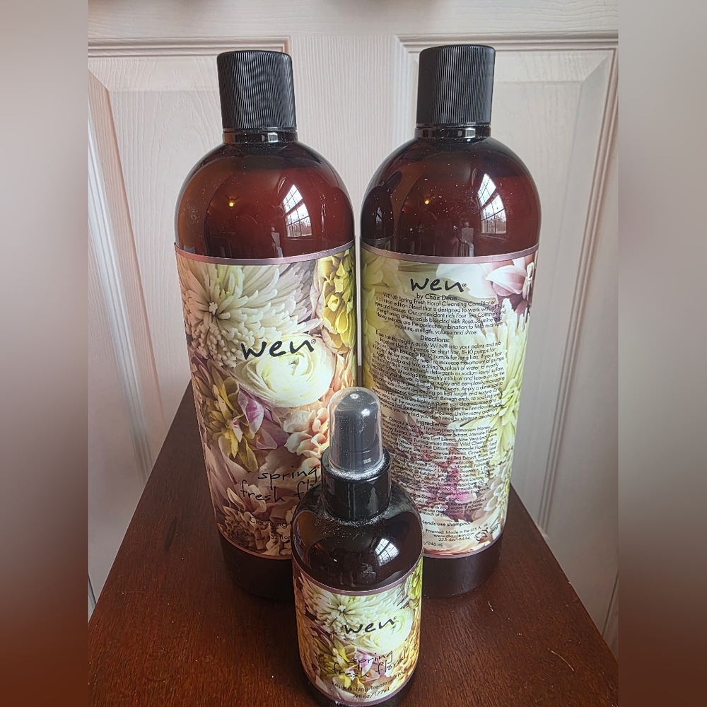 2 Wen Spring Floral Scent Women 33oz + Replenishing Treatment